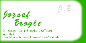 jozsef brogle business card